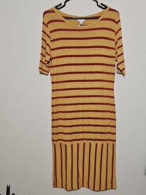 Large Yellow And Red LuLaRoe Dress